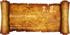Koczor Emese névjegykártya