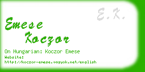 emese koczor business card